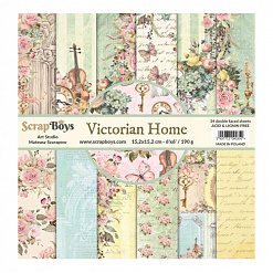 Набор бумаги 15х15 см "Victorian Home", 24 листа (ScrapBoys)