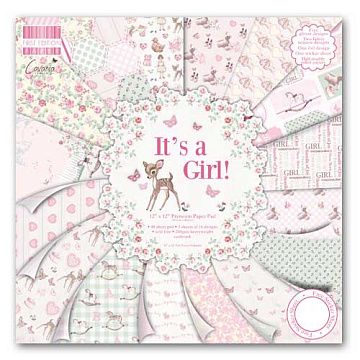 Набор бумаги 30х30 см "It's a girl!", 48 листов (First Edition)