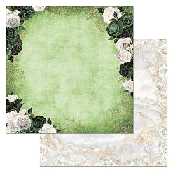 Бумага "Малахитовый цветок. Искры золота" (ScrapMania)