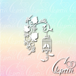Чипборд "Птички в клетке", 8,1х12,4 см (LeoMammy)