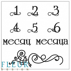Набор штампов "Первый год, 1-6" (Fleur-design)