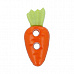 Пуговица пластиковая "Морковка", цвет оранжевый (Gamma)