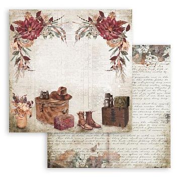 УЦЕНКА Бумага 30х30 см "Our way. Travel accessories" (Stamperia)