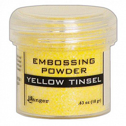 Пудра для эмбоссинга с глиттером "Yellow tinsel. Желтый" (Ranger)