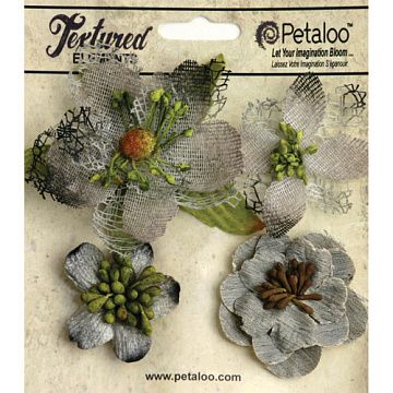 Набор цветочков "Стальной серый" (Petaloo)