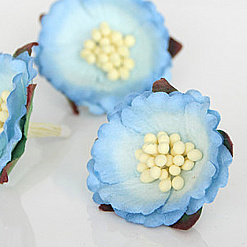 Цветок китайского пиона "Крупные тычинки. Голубой двухтоновый", 1 шт (Craft)