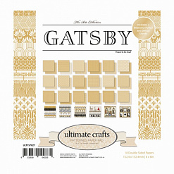 Набор бумаги с фольгированием 15х15 см "Gatsby", 24 листа (Ultimate Crafts)