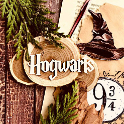 Чипборд "Надпись. Hogwarts", 5,9х2,4 см (WoodHome)