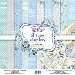Набор бумаги 30х30 см "Shabby baby boy redesign", 10 листов (Фабрика Декору)