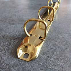 D-образный кольцевой механизм, 4 кольца, диаметр 21 мм, длина 21 см, цвет золото