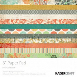 Набор бумаги 16,5х16,5 см "Lush. Буйство красок", 34 листа (Kaiser)