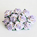 Букет крупных роз "Сиреневый с белым", 2 см, 10 шт (Craft)