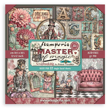 Набор бумаги 30х30 см "Master of magic", 22 листа (Stamperia)