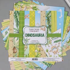 Набор бумаги 20х20 см "Dinosauria", 10 листов (Фабрика Декору)