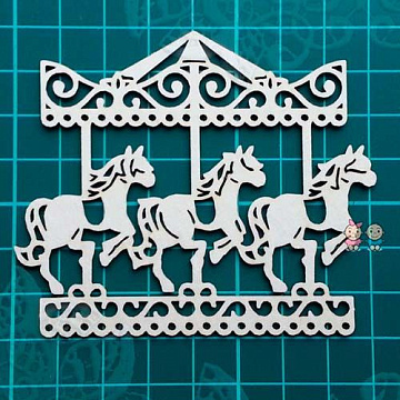 Чипборд "Карусель", 7х8 см (Scrapiki)