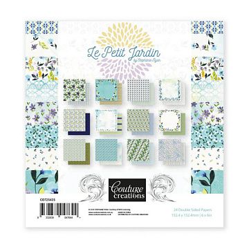 Набор бумаги 15х15 см "Le petit jardin", 24 листа (Couture Creations)