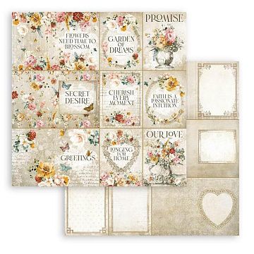 УЦЕНКА Бумага 30х30 см "Garden of Promises. Cards" (Stamperia)