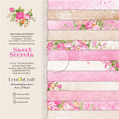 Набор бумаги 30х30 см "Sweet secrets", 6 листов (Lemon Craft)