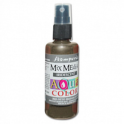 Спрей жемчужный "Aquacolor Spray", бронзовый, 60 мл (Stamperia)