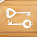 Набор украшений из чипборда "Ключи с сердечками" (Просто небо)