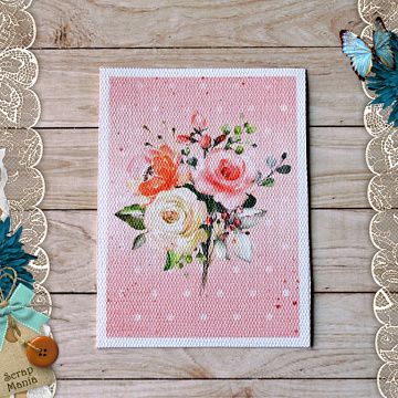 Тканевая карточка "Мечты невесты. Букет" (ScrapMania)