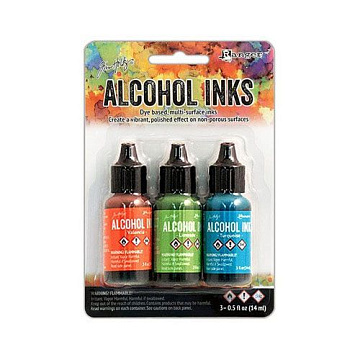 Набор алкогольных чернил Tim Holtz "Spring Break", 3 шт (Ranger)