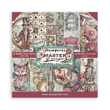 Набор бумаги 30х30 см "Master of magic", 10 листов (Stamperia)