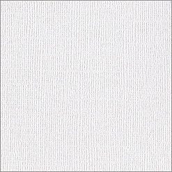 Кардсток Bazzill Basics 30,5х30,5 см однотонный с текстурой холста, цвет белый блеск