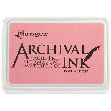 Водостойкая перманентная подушечка Archival Ink Rose Madder Безумная роза (Ranger)