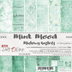 Набор бумаги 15х15 см "Mint mood", 24 листа (CraftO'clock)