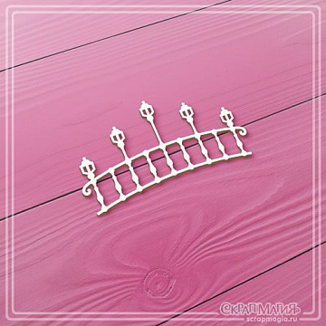 Чипборд "Торжество. Мост с фонариками", 6х3,2 см (СкрапМагия)
