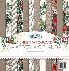 Набор бумаги 30х30 см "A Christmas garland", 12 листов (Paper Heaven)