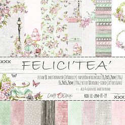 Набор бумаги 15х15 см "Felici'tea", 18 листов (CraftO'clock)