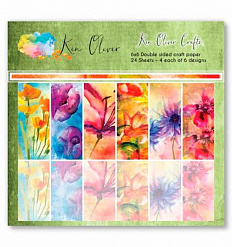 Набор бумаги 15х15 см "Watercolor Florals", 24 листа (Ken Oliver)