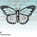Штамп "Бабочка", 4х2,2 см (Креатив)