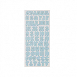 Набор наклеек из плотного картона 15х34 см "Алфавит. Голубой" (Mr.Painter)