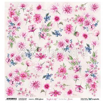 Бумага 30х30 см "Bright & Soft. Flowers" (ScrapAndMe)