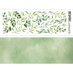 Лист с картинками 10х30 см "Веточки с листиками 3" (ScrapMania)