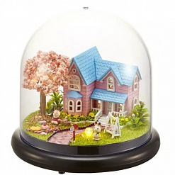 Набор для создания миниатюры под куполом "Розовые мечты о счастье", со светом 