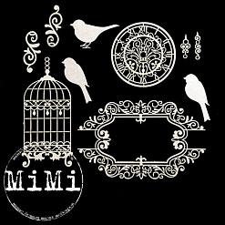 Набор украшений из чипборда "Ретро. Птицы" (MiMi Design)