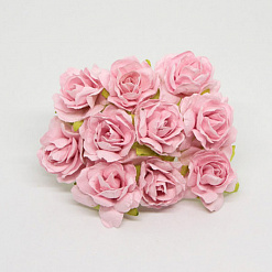 Букет кудрявых роз "Светло-розовый", 3 см, 10 шт (Craft)