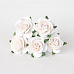 Букет крупных роз "Белый", 2,5 см, 5 шт (Craft)