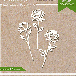 Набор украшений из чипборда "Розы длинные" (ScrapКрым)