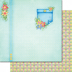 Набор бумаги 30х30 см "Buttons and bloom", 24 листа (Heartfelt Creations)