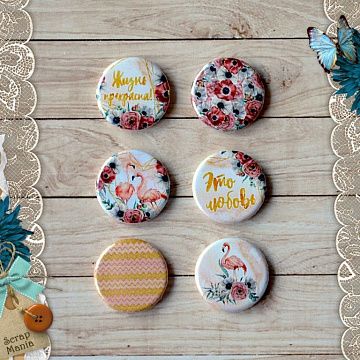 Набор фишек "Роскошный фламинго. Жизнь прекрасна" (ScrapMania)