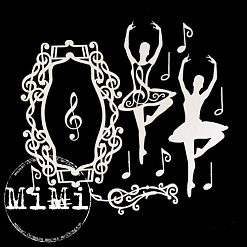 Набор украшений из чипборда "Музыка. Балерины" (MiMi Design)