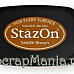 Подушечка чернильная универсальная StazOn, размер 96х67 мм, цвет кожаный коричневый