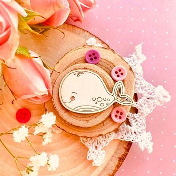 Украшение из чипборда "Китенок" (WoodHome)
