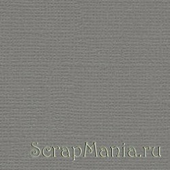 Кардсток Bazzill Basics 30,5х30,5 см однотонный с текстурой холста, цвет пепельный серый
