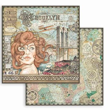 УЦЕНКА Бумага 30х30 см "Sir Vagabond Aviator. lady" (Stamperia)